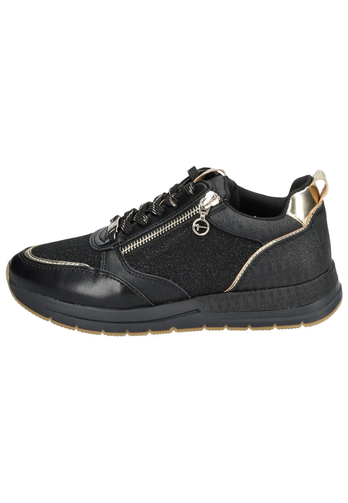 Sneaker Tamaris Sneaker Lederimitat/Textil Schwarz/Gold