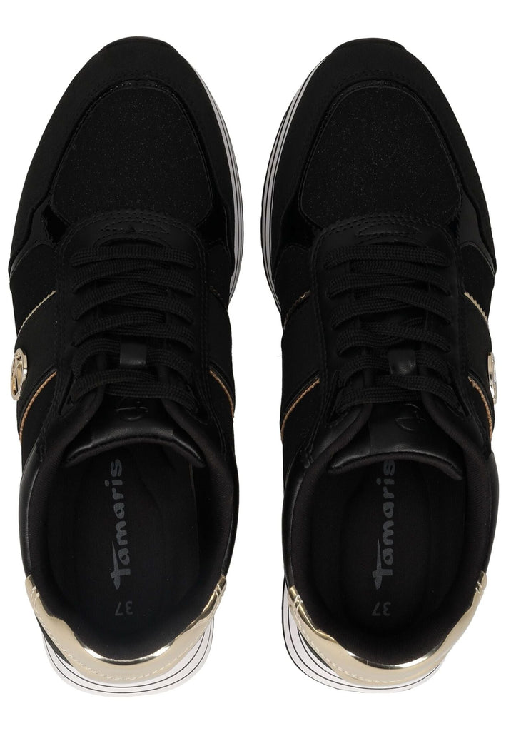 Tamaris Sneaker Textil Schwarz/Gold