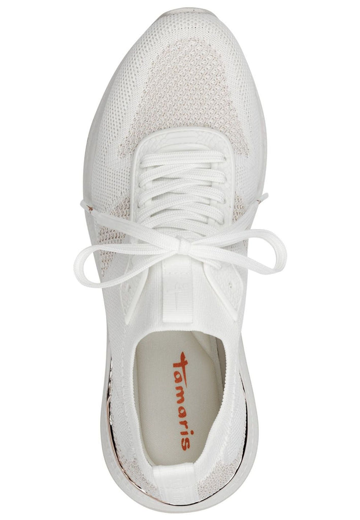 Tamaris Sneaker Textil Weiß/Gold