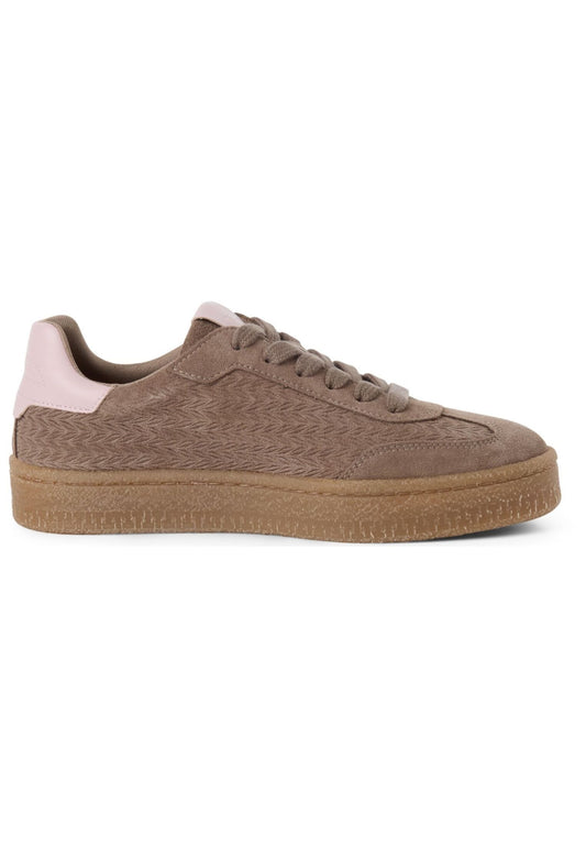 Tamaris Sneaker Veloursleder Braun/Rosa