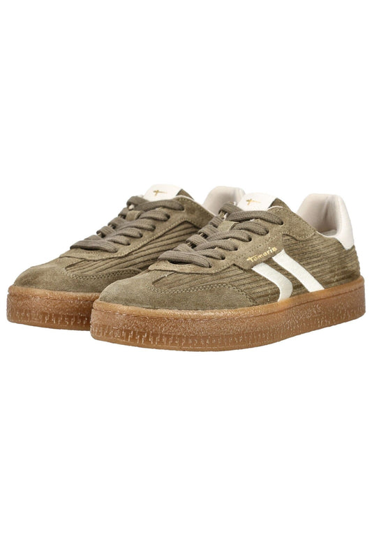 Tamaris Sneaker Veloursleder Oliv