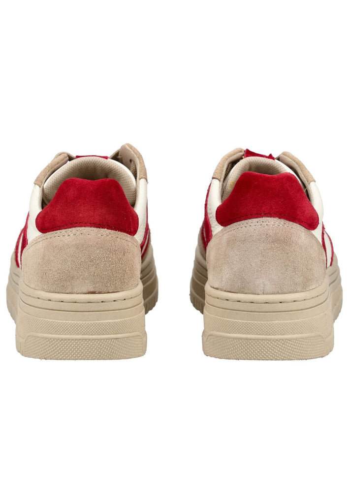 Tamaris Sneaker Veloursleder/Synthetik Beige/Rot