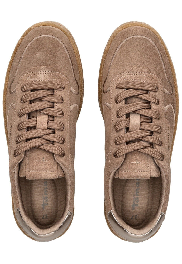Tamaris Sneaker Veloursleder Taupe