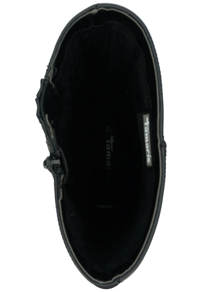 Tamaris Stiefel Leder Schwarz Warmfutter