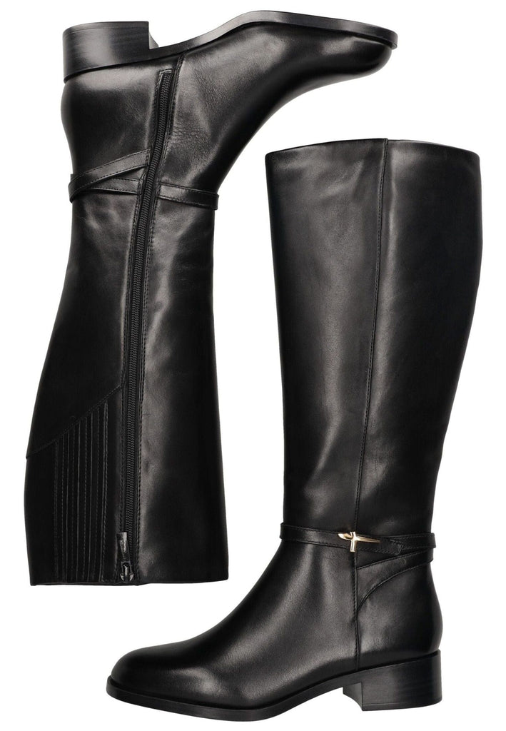 Tamaris Stiefel Leder Schwarz Warmfutter