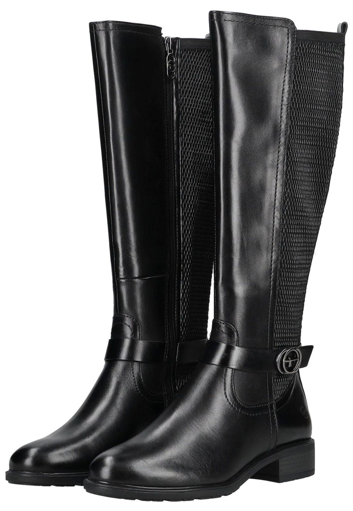 Tamaris Stiefel Leder/Synthetik Schwarz