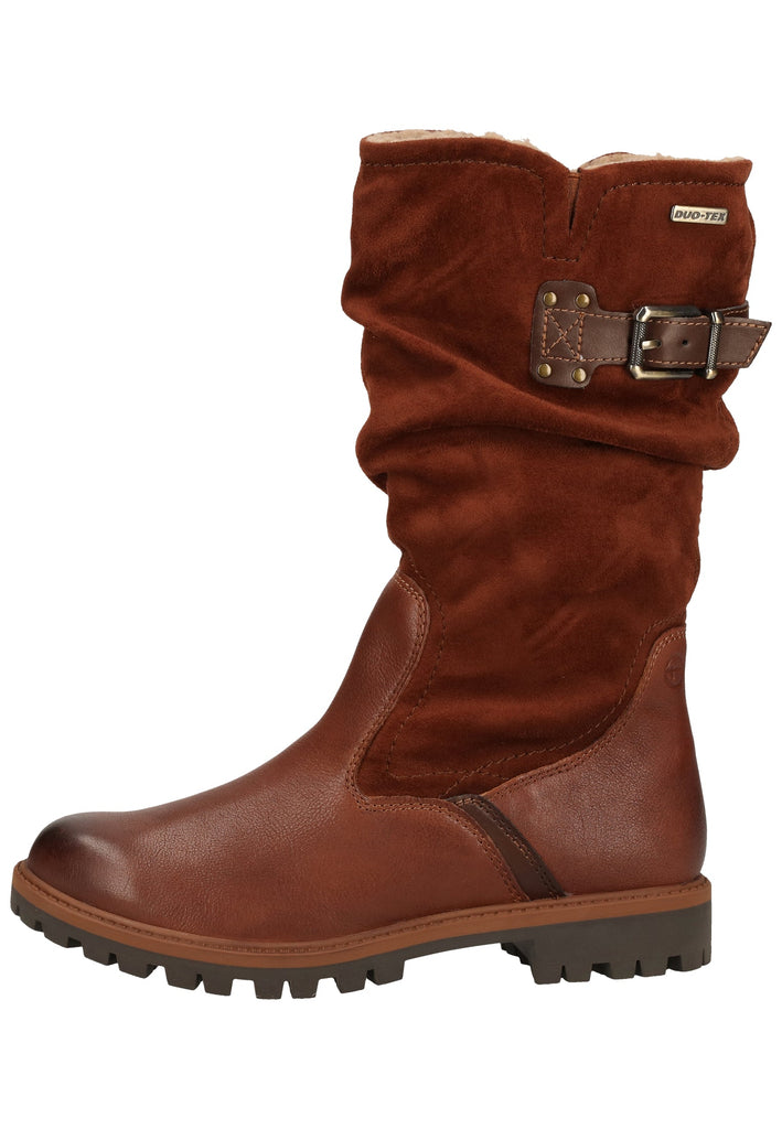 Tamaris Stiefel Leder/Textil Brandy Warmfutter