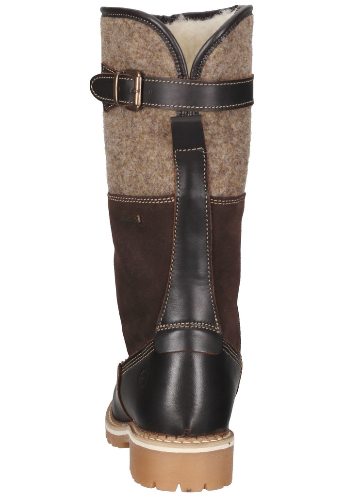 Tamaris Stiefel Leder/Textil Braun Warmfutter