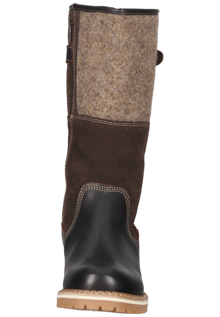 Tamaris Stiefel Leder/Textil Braun Warmfutter