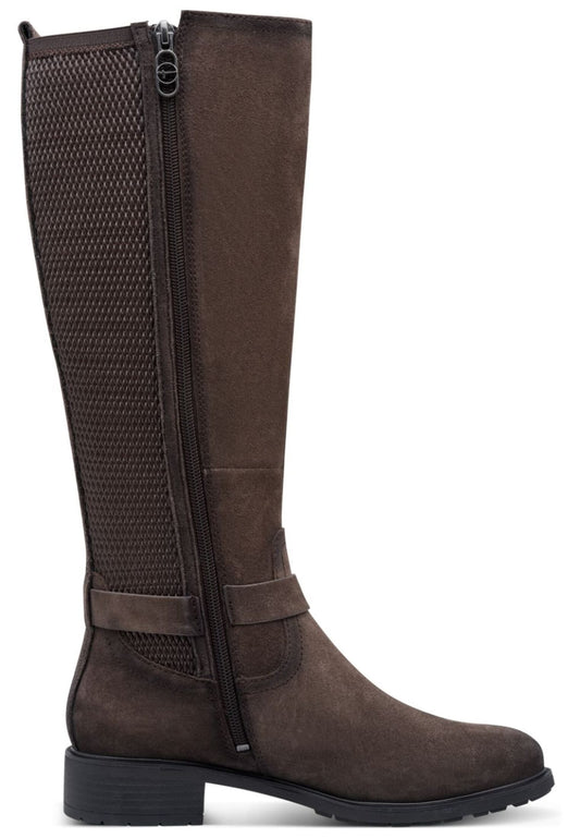 Tamaris Stiefel Leder/Textil Dunkelbraun