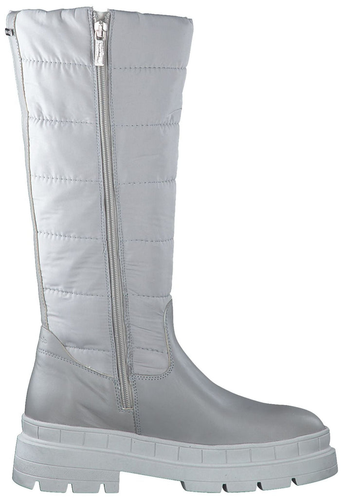 Tamaris Stiefel Leder/Textil Hellgrau Warmfutter