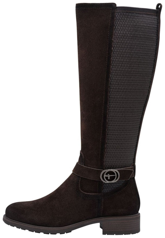 Tamaris Stiefel Leder/Textil Mocca