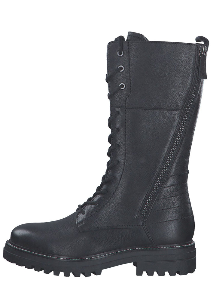 Tamaris Stiefel Leder/Textil Schwarz