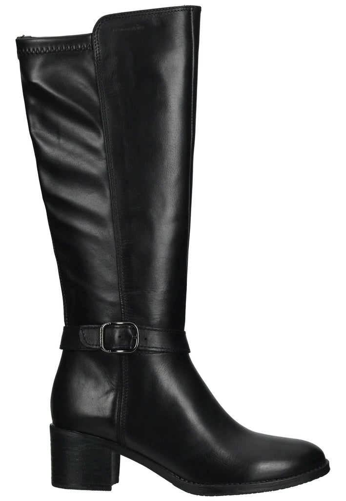 Tamaris Stiefel Leder/Textil Schwarz
