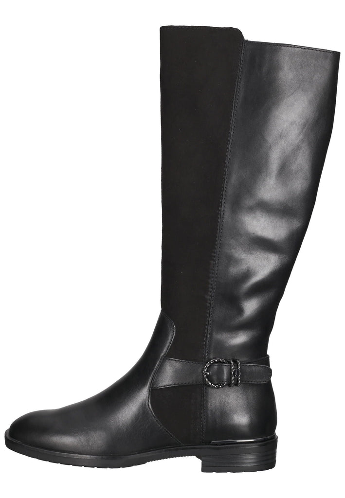 Tamaris Stiefel Leder/Textil Schwarz