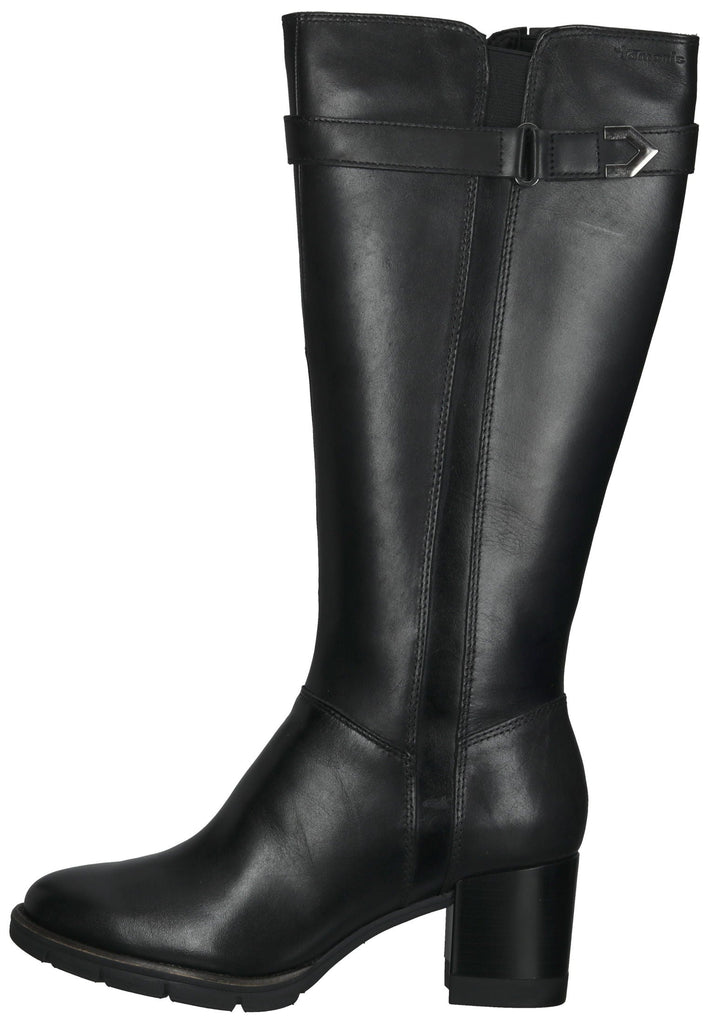 Tamaris Stiefel Leder/Textil Schwarz
