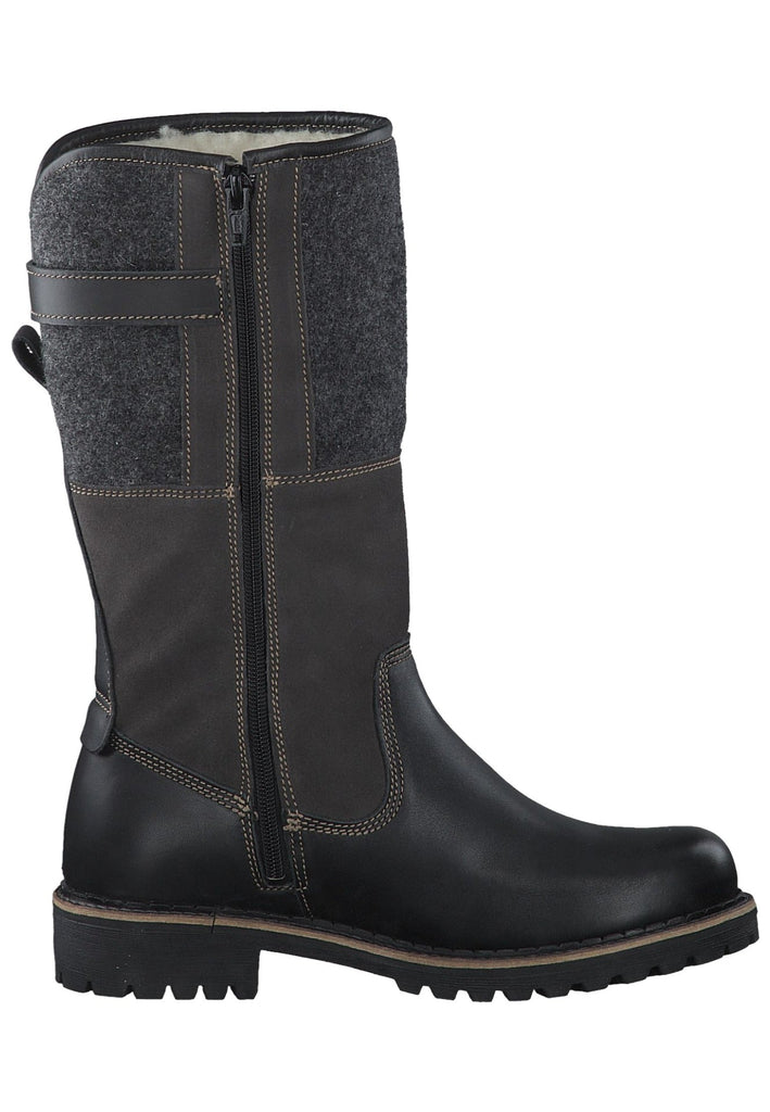 Tamaris Stiefel Leder/Textil Schwarz