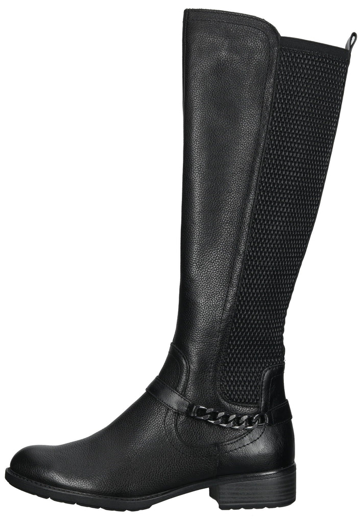 Tamaris Stiefel Leder/Textil Schwarz