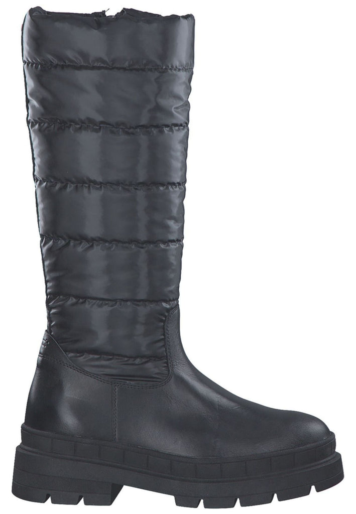 Tamaris Stiefel Leder/Textil Schwarz Warmfutter