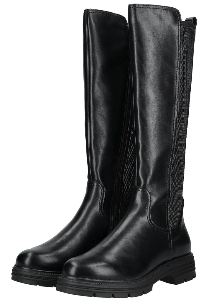 Tamaris Stiefel Lederimitat Schwarz