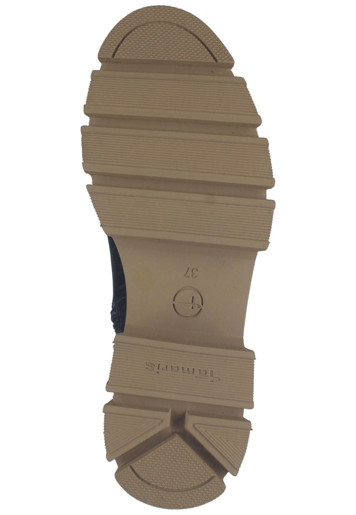 Tamaris Stiefel Lederimitat Schwarz/Braun