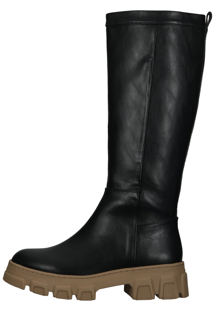 Tamaris Stiefel Lederimitat Schwarz/Braun