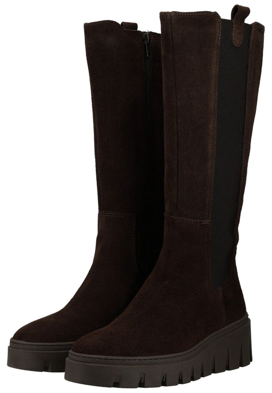 Tamaris Stiefel Veloursleder Mocca