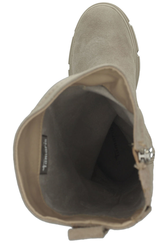 Tamaris Stiefel Veloursleder Taupe