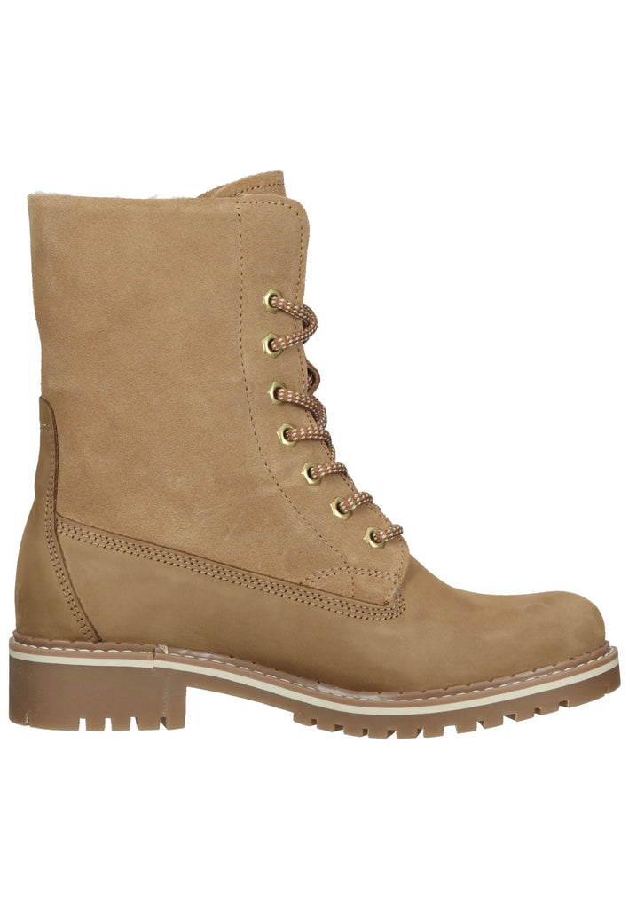 Tamaris Stiefelette Leder Camel Warmfutter