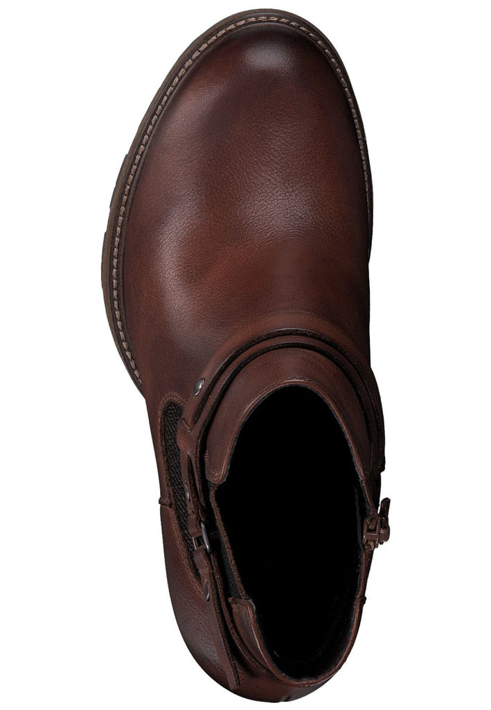 Tamaris Stiefelette Leder Cognac