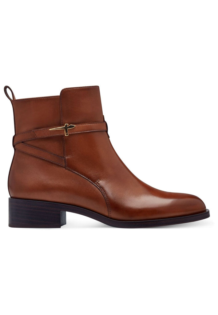 Tamaris Stiefelette Leder Cognac Warmfutter