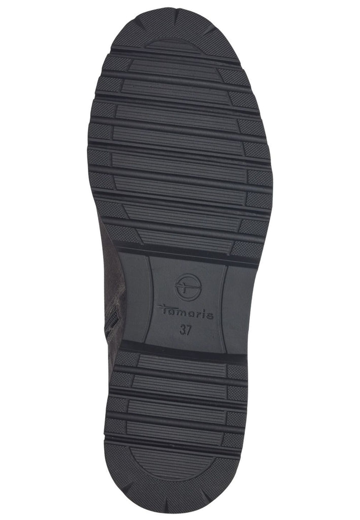 Tamaris Stiefelette Leder Dunkelgrau Warmfutter
