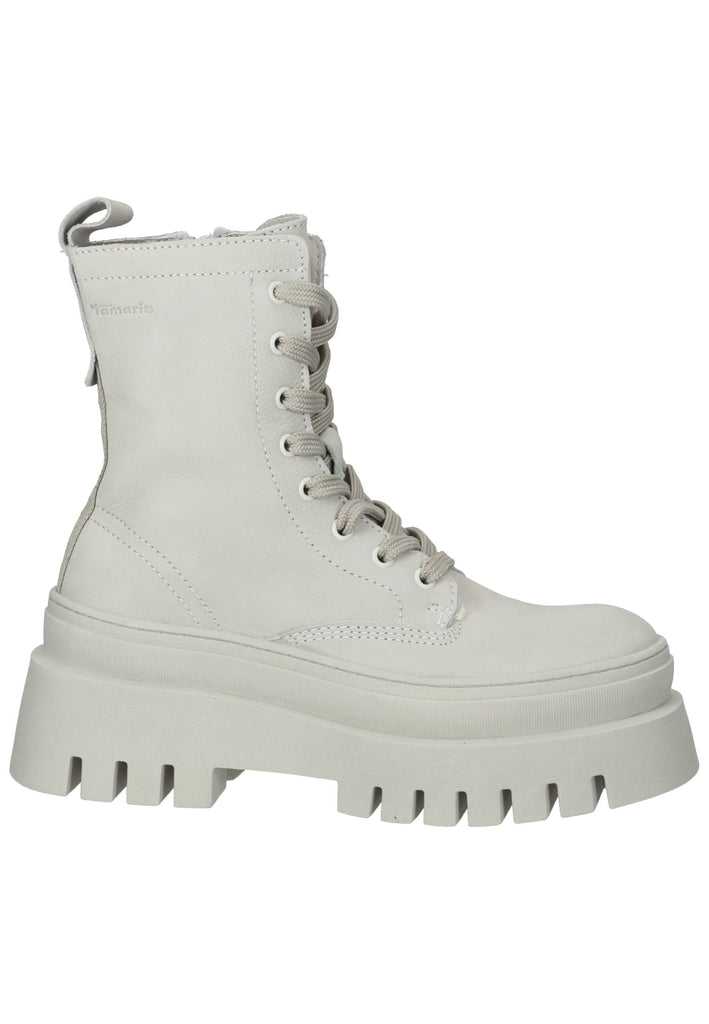Tamaris Stiefelette Leder Hellgrau
