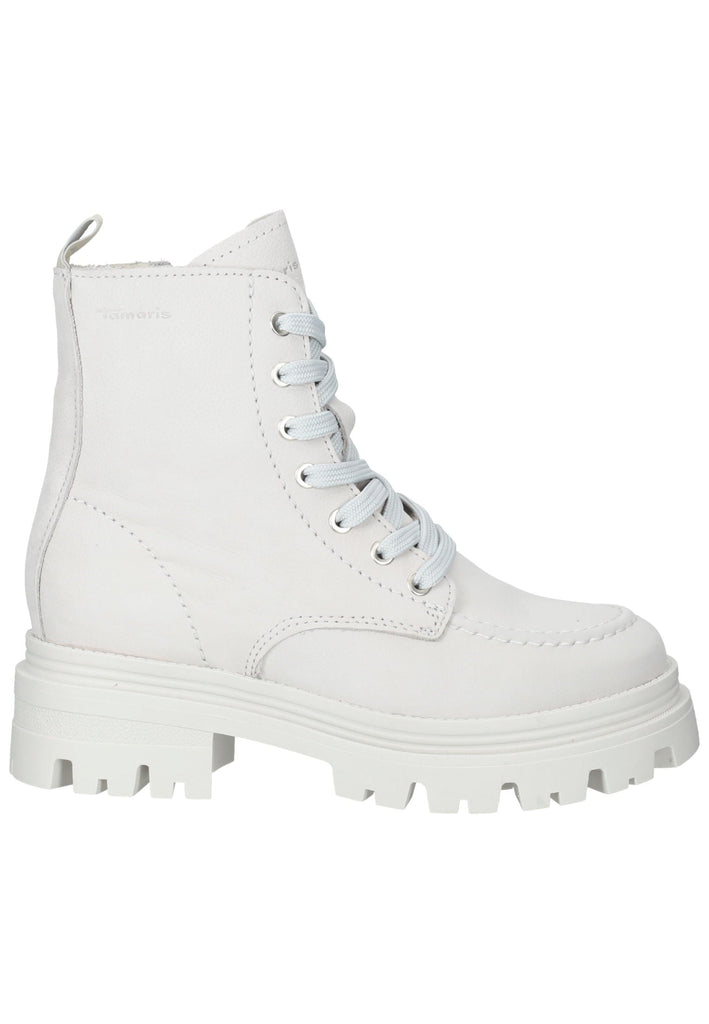 Tamaris Stiefelette Leder Hellgrau Warmfutter