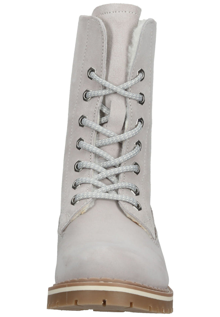 Tamaris Stiefelette Leder Hellgrau Warmfutter