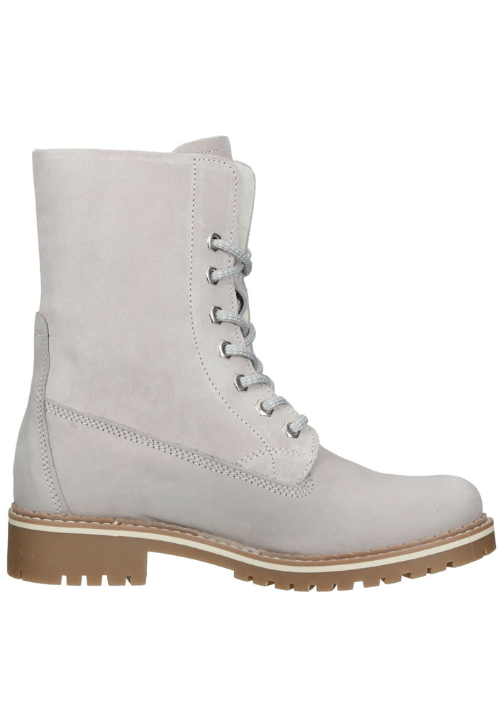 Tamaris Stiefelette Leder Hellgrau Warmfutter