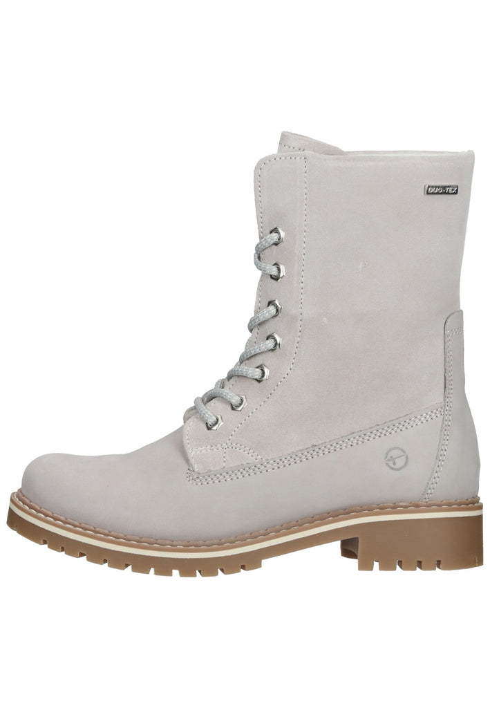 Tamaris Stiefelette Leder Hellgrau Warmfutter
