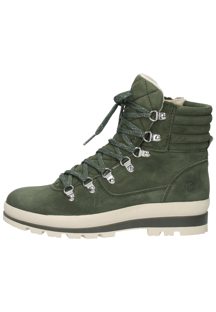 Tamaris Stiefelette Leder Oliv Warmfutter