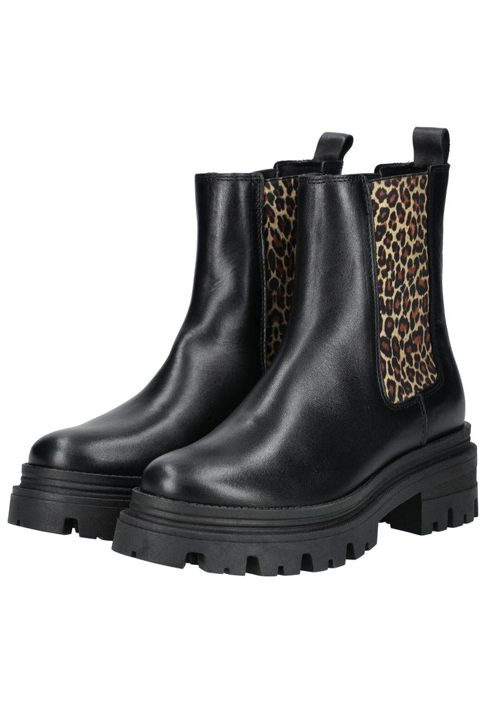 Tamaris Stiefelette Leder Schwarz