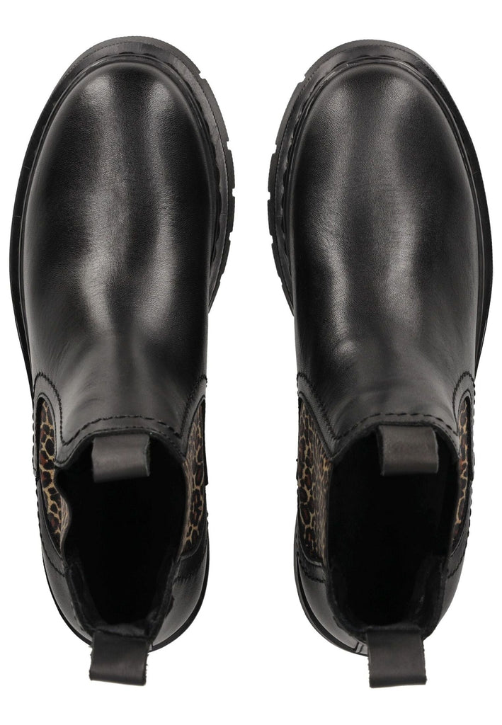 Tamaris Stiefelette Leder Schwarz Warmfutter