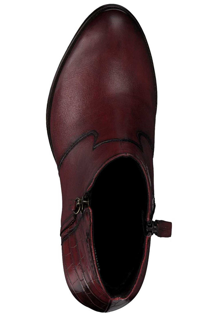 Tamaris Stiefelette Leder/Synthetik Rot