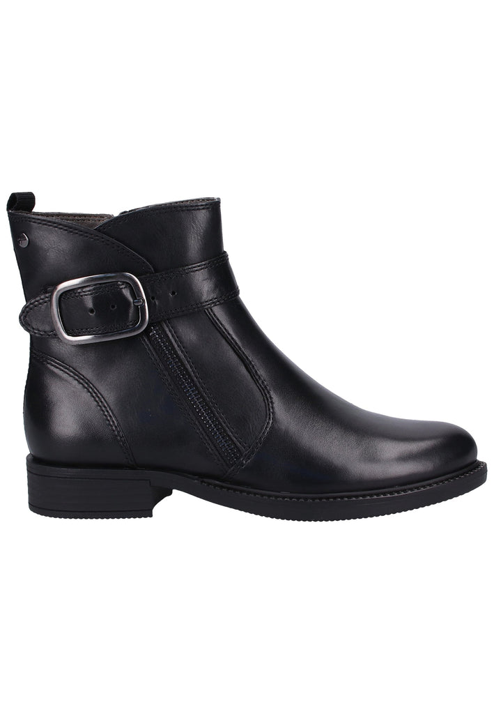 Tamaris Stiefelette Leder/Synthetik Schwarz Warmfutter