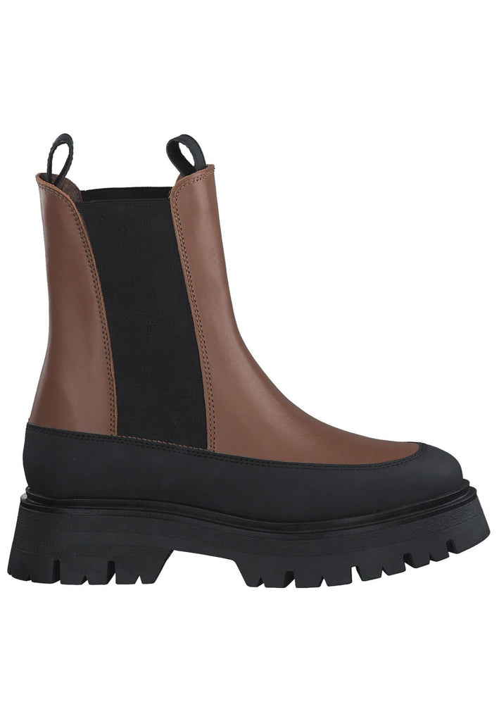 Tamaris Stiefelette Leder/Textil Braun/Schwarz