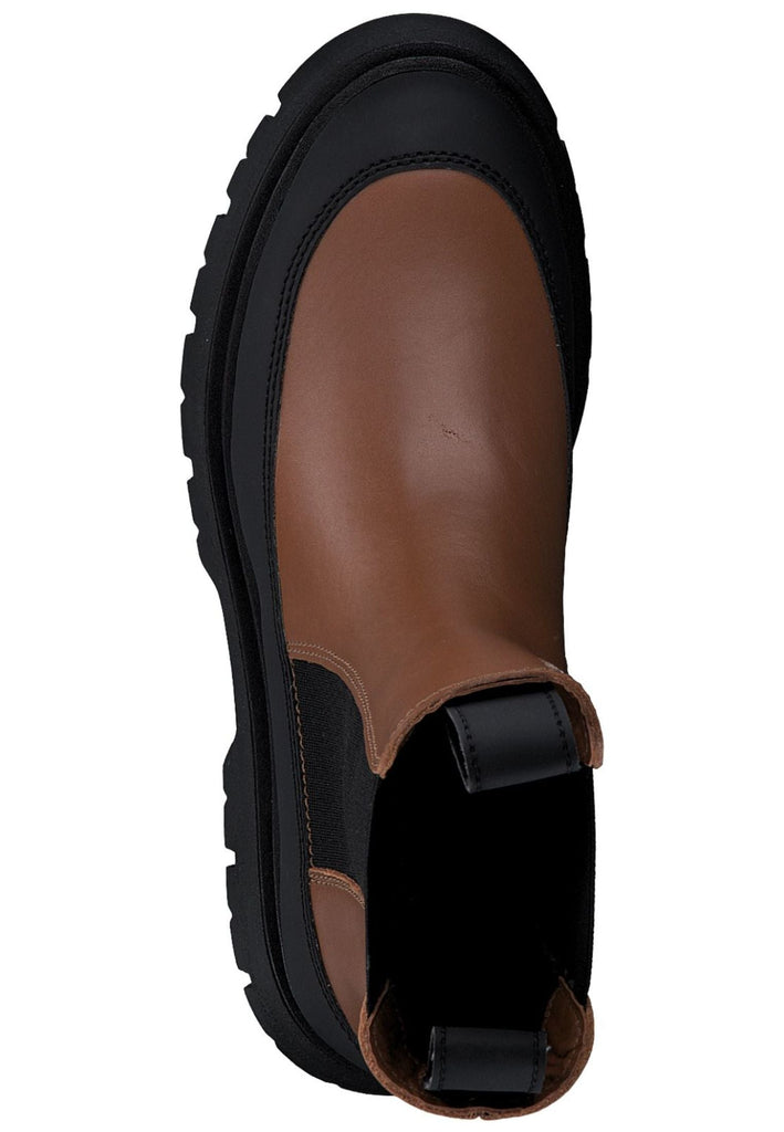 Tamaris Stiefelette Leder/Textil Braun/Schwarz