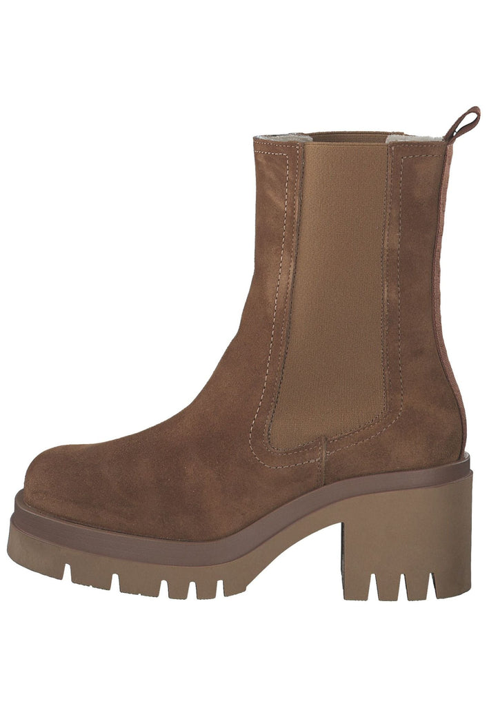 Tamaris Stiefelette Leder/Textil Cognac