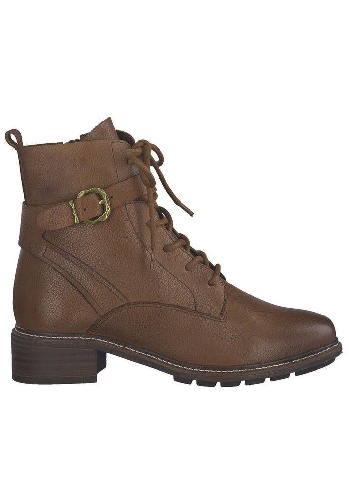 Tamaris Stiefelette Leder/Textil Cognac