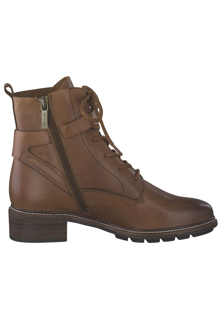 Tamaris Stiefelette Leder/Textil Cognac