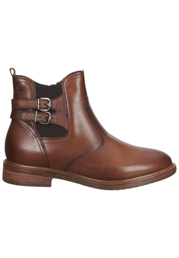 Tamaris Stiefelette Leder/Textil Cognac