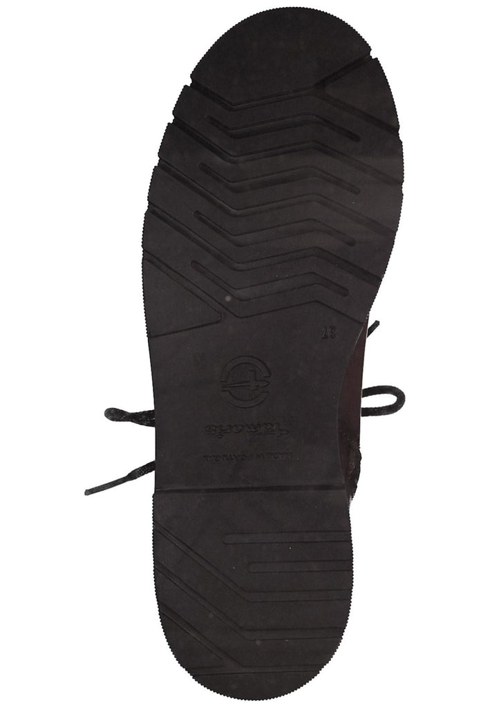 Tamaris Stiefelette Leder/Textil Dunkelrot Warmfutter