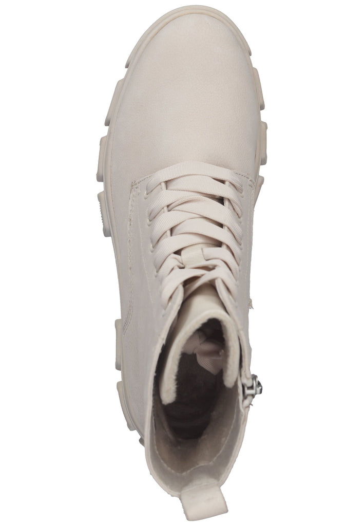 Tamaris Stiefelette Leder/Textil Ivory